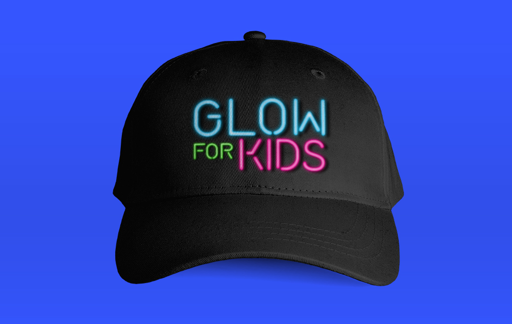 Glow for Kids hat design