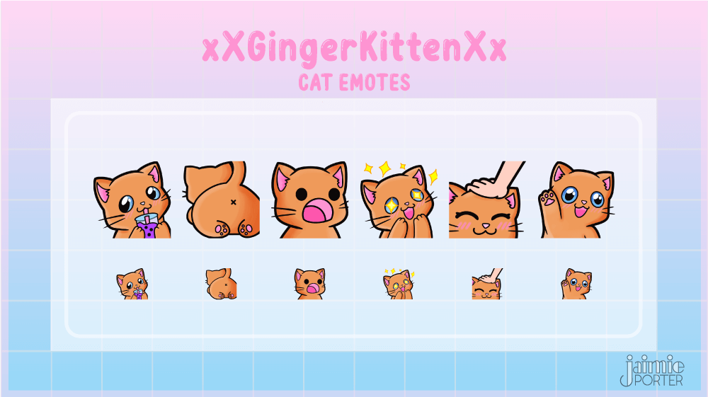 Ginger cat emotes